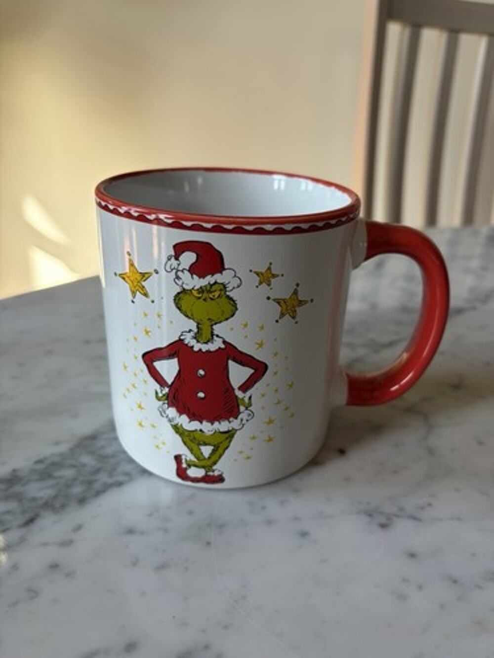 Bioworld Dr. Seuss The Grinch Christmas Coffee Mug Red White Collectible New